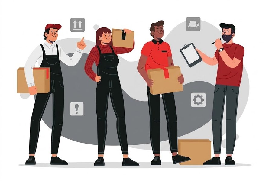 Illustration : gestion logistique et préparation de commandes
